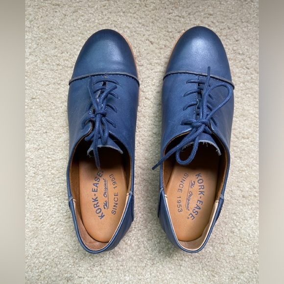 Kork-Ease Tillery Oxford Women's Cap Toe Shoe, Navy Blue leather - Picture 6 of 6